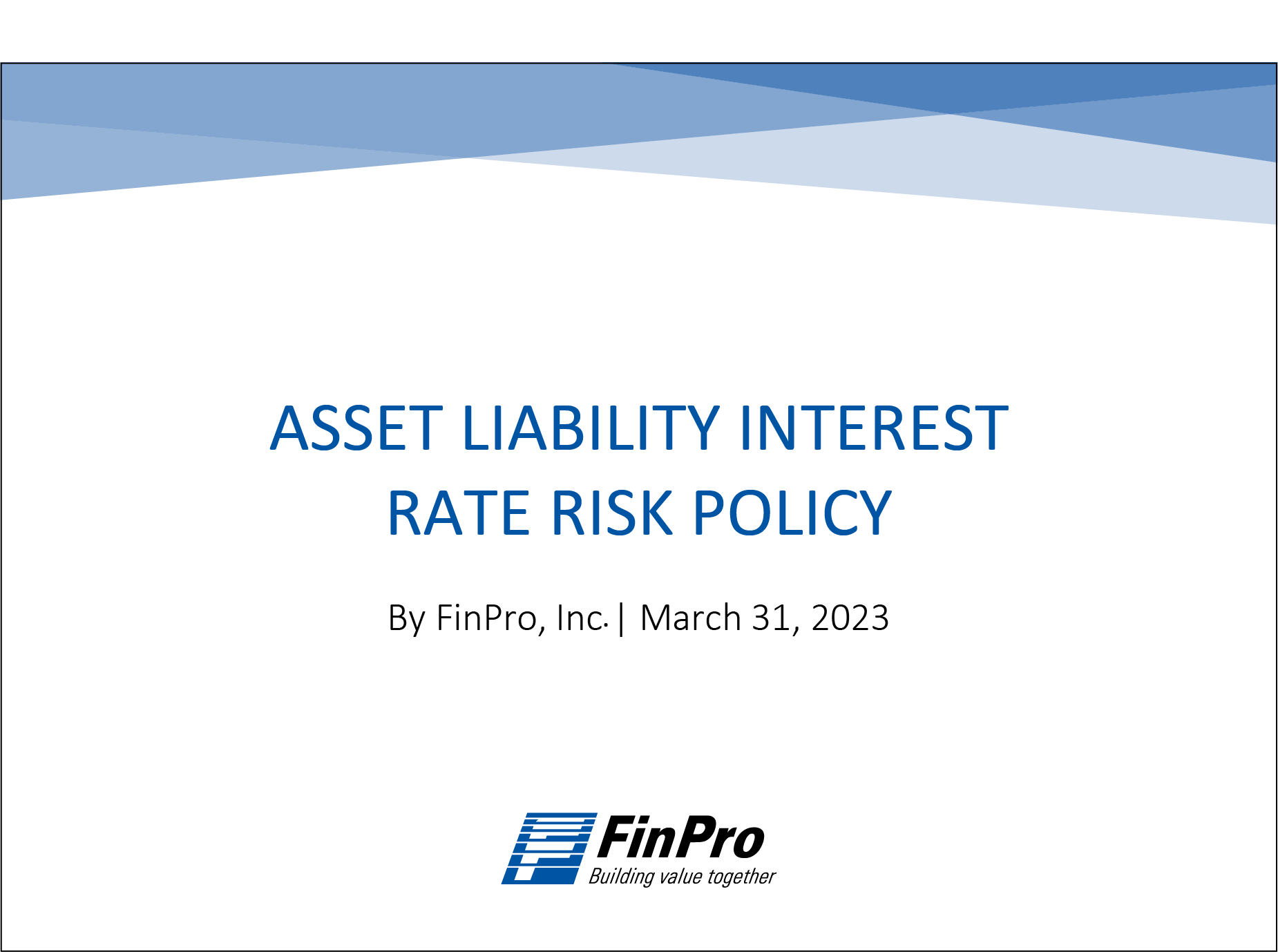 Asset Liability Interest Rate RiskPolicy 