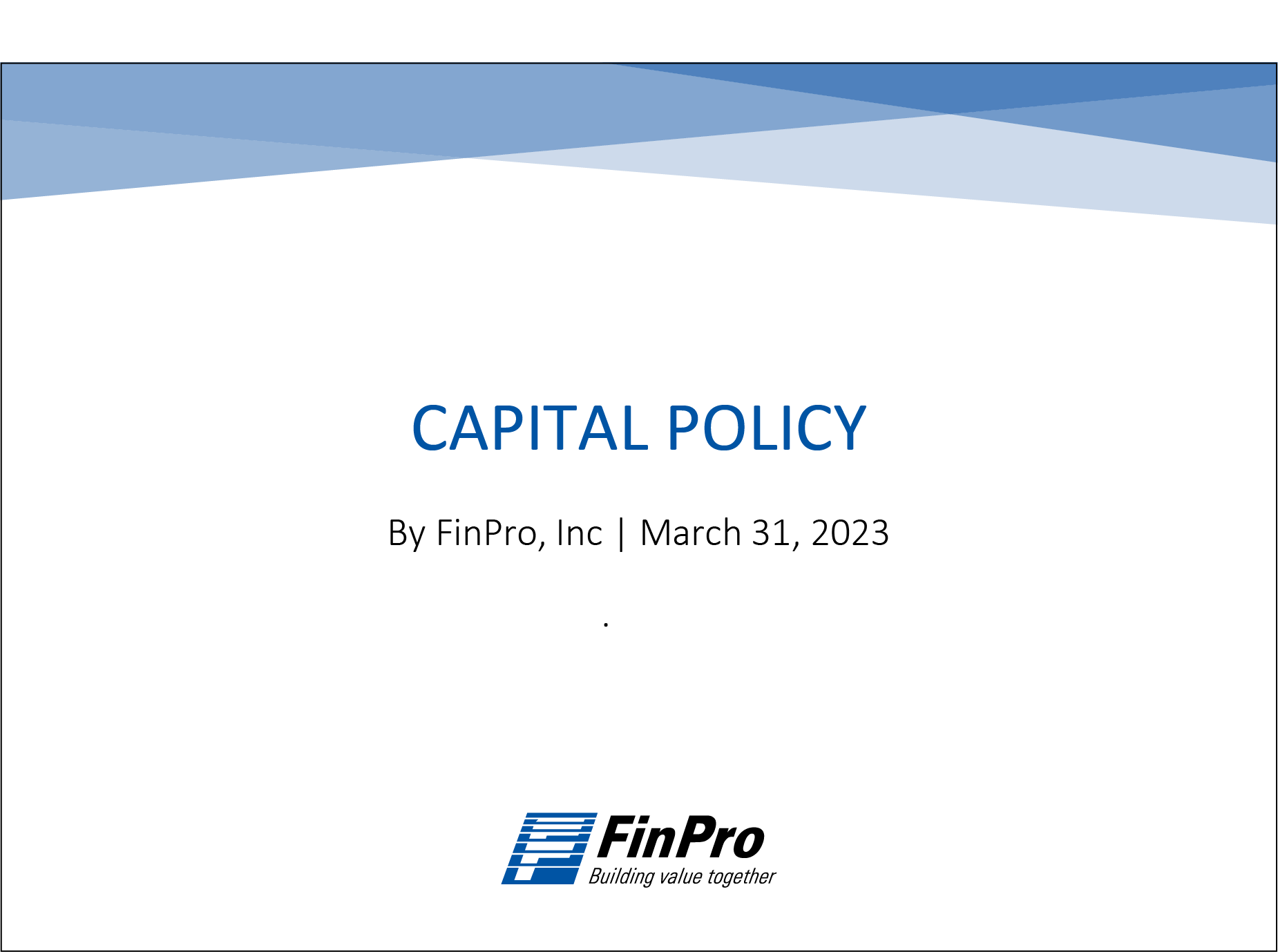 Capital Policy 