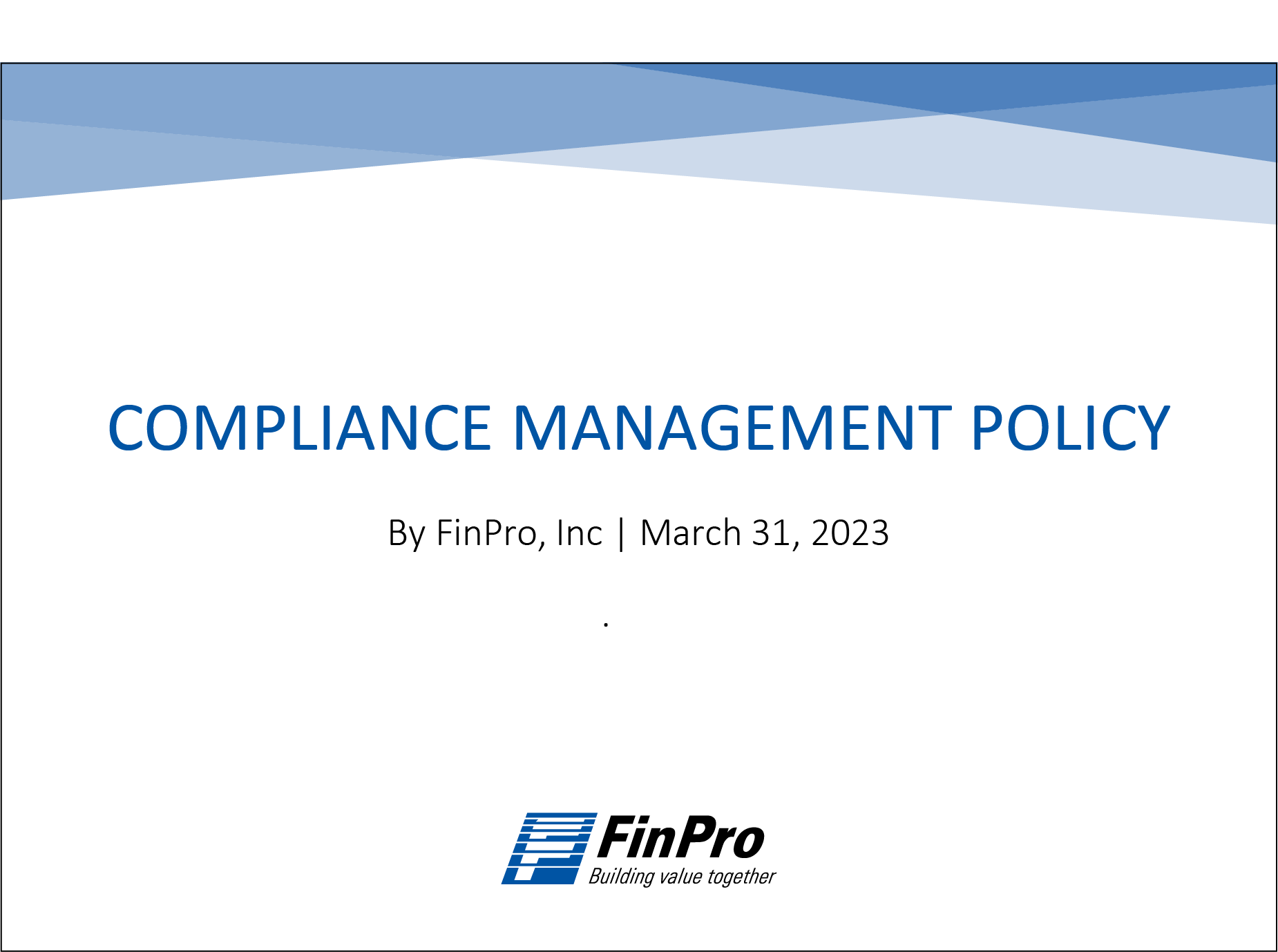 Compliance Management Polciy 