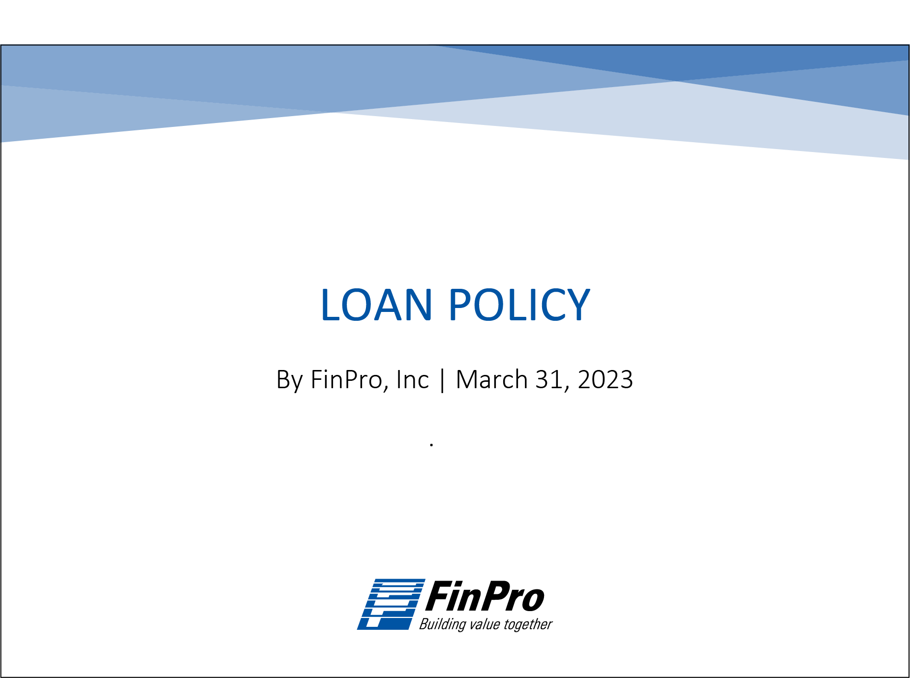 Loan Policy  