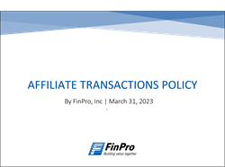 Affiliate Transactions Policy 