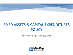 Fixed Assests & Capital Expenditures Policy 